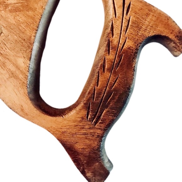 Rare VINTAGE folk art original painting on saw - Picture 8 of 13